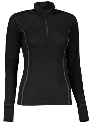 Damen-Thermounterwäsche SENSOR MERINO ACTIVE dl. rukáv zip SCHWARZ