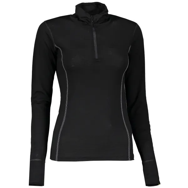  Damen-Thermounterwäsche SENSOR MERINO ACTIVE dl. rukáv zip SCHWARZ 