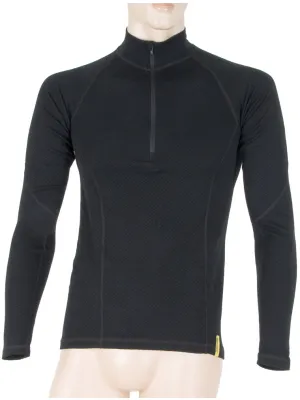 Herren-Funktionswäsche SENSOR Double Face Merino Wool rolák zip SCHWARZ
