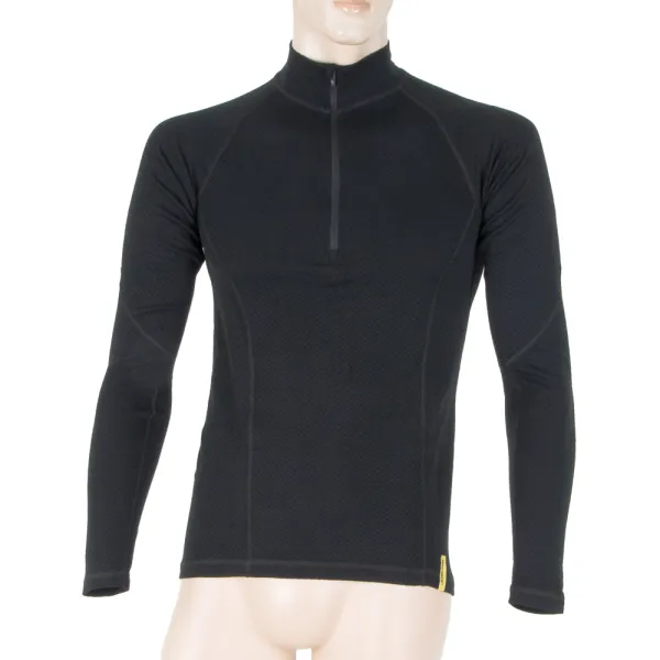  Herren-Funktionswäsche SENSOR Double Face Merino Wool rolák zip SCHWARZ 