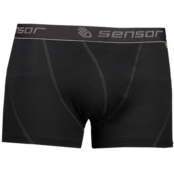  Herren-Boxershorts SENSOR Double Face Merino Wool SCHWARZ 