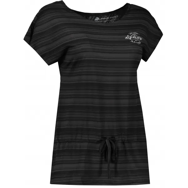  Frauen t -Shirt mit kurzen Ärmeln ALPINE PRO ALINA 2 LTSJ192 SCHWARZ 