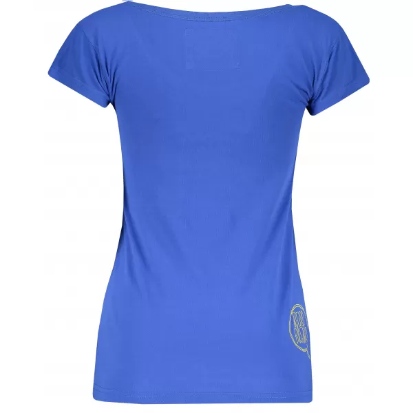  Damen-T-Shirt mit kurzen Ärmeln NORDBLANC NBFLT2831 BLAUER GEPARD 