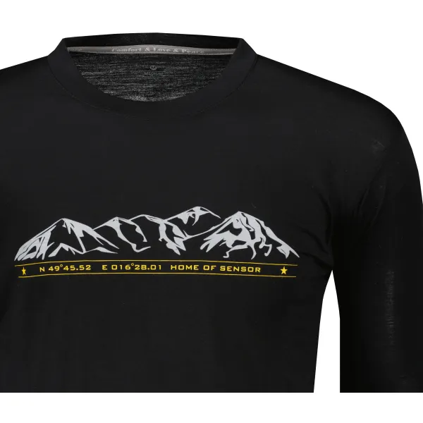  Thermounterwäsche für Herren SENSOR MERINO ACTIVE PT MOUNTAINS dl. rukáv 15200015-00 SCHWARZ 