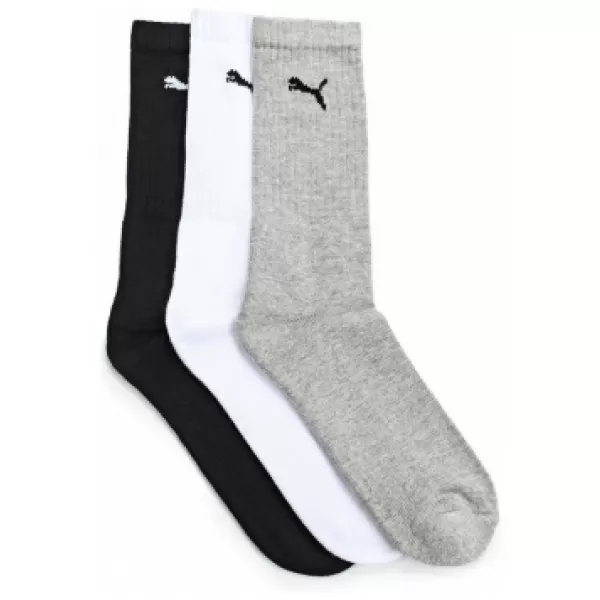  Sportsocken PUMA SPORT 3-PACK 88035510 WEIß/GRAU/SCHWARZ 