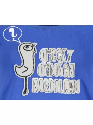 Damen-T-Shirt mit kurzen Ärmeln NORDBLANC NBFLT2831 BLAUER GEPARD