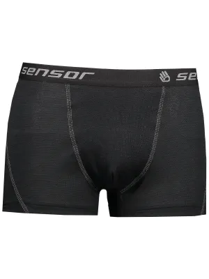 Kurze Herren-Boxershorts SENSOR Double face 16200050-00 SCHWARZ