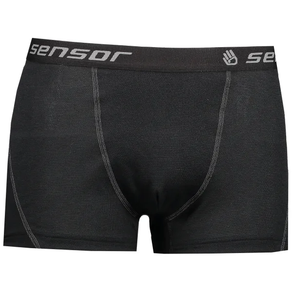  Kurze Herren-Boxershorts SENSOR Double face 16200050-00 SCHWARZ 