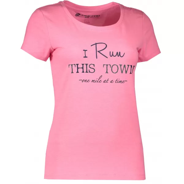  Frauen t -Shirt mit kurzen Ärmeln ALPINE PRO BUFFA LTSJ333 ROSA 