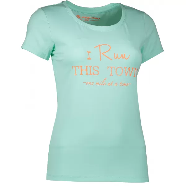  Frauen t -Shirt mit kurzen Ärmeln ALPINE PRO BUFFA LTSJ333 BLAU 