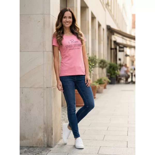  Frauen t -Shirt mit kurzen Ärmeln ALPINE PRO BUFFA LTSJ333 ROSA 