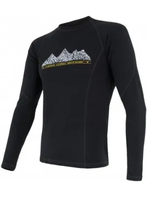 Langärmliges Herren-Thermoshirt SENSOR MERINO DF ADVENTURE 17200032 SCHWARZ