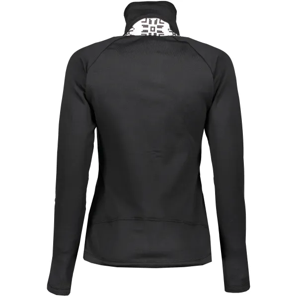  Damen-Sweatshirt SENSOR TECNOSTRETCH PATTERN celozip 17200076 SCHWARZ 