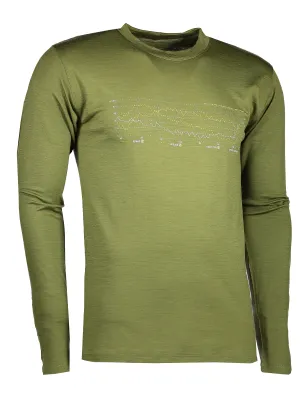 Herren-Thermoshirt mit langen Ärmeln SENSOR MERINO ACTIVE PT TRACK 17200027 SAFARI