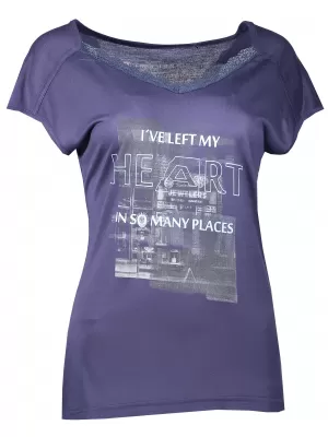 Frauen t -Shirt mit kurzen Ärmeln ALPINE PRO CURLA LTSL384 DUNKELBLAU