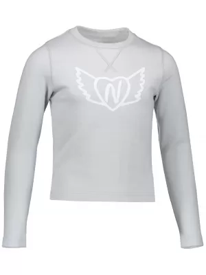Sweatshirt für Mädchen NORDBLANC MUSHY NBSKS6726S HELLGRAUE HIGHLIGHTS