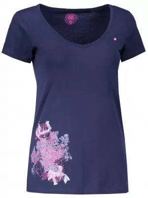 Damen-T-Shirt mit kurzen Ärmeln LOAP ABIGALE CLW1829 DUNKELBLAU