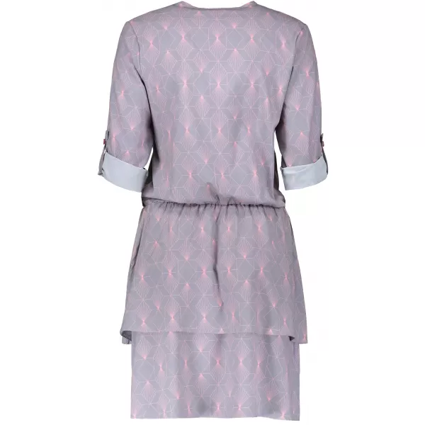  Frauenkleid mit Rüschen NUMOCO A182-2 GRAU 