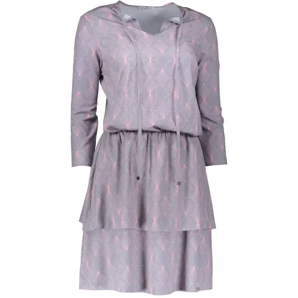  Frauenkleid mit Rüschen NUMOCO A182-2 GRAU 