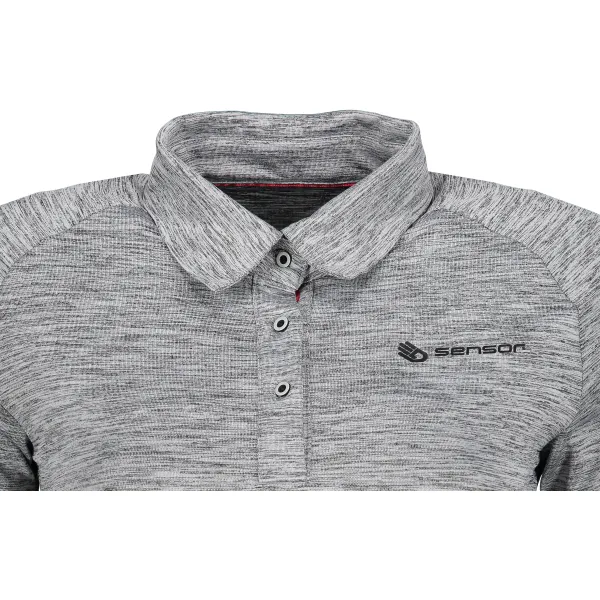  Damen-Thermoshirt mit Kragen SENSOR MOTION 18100037 GRAU 