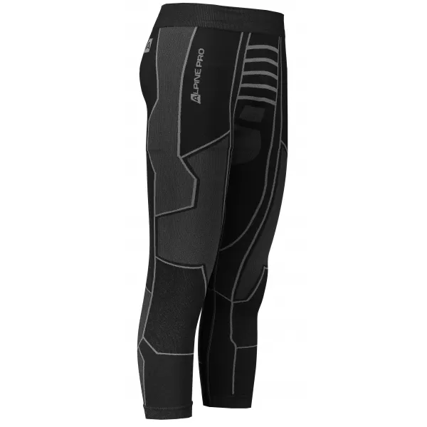  Herren 3/4 Thermohosen ALPINE PRO PINEIOS 3 MUNM036 SCHWARZ 