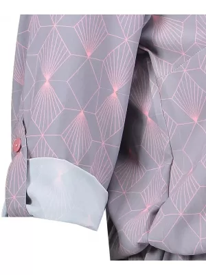 Frauenkleid mit Rüschen NUMOCO A182-2 GRAU