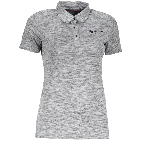  Damen-Thermoshirt mit Kragen SENSOR MOTION 18100037 GRAU 