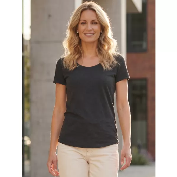  Damen-T-Shirt mit kurzen Ärmeln SAM 73 WT 761 SCHWARZ 