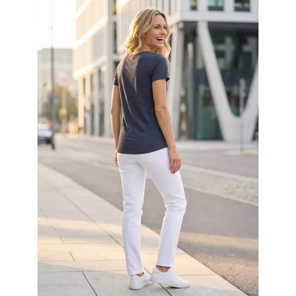 Frauen t -Shirt mit kurzen Ärmeln SAM 73 WT 761 DUNKELBLAU 