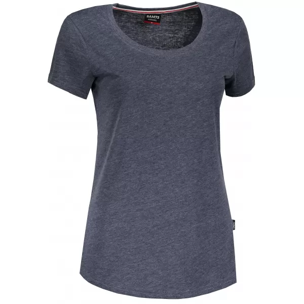  Frauen t -Shirt mit kurzen Ärmeln SAM 73 WT 761 DUNKELBLAU 