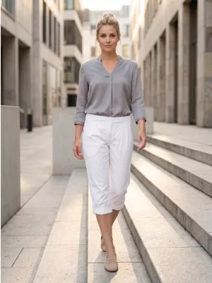 Frauen 3/4 Hosen SAM 73 ELINA LPAN327 WEIß
