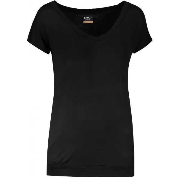  Frauen t -Shirt mit kurzen Ärmeln SAM 73 WT 774 SCHWARZ 