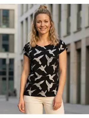 Damen-T-Shirt SAM 73 KYRONA LTSN477 SCHWARZ