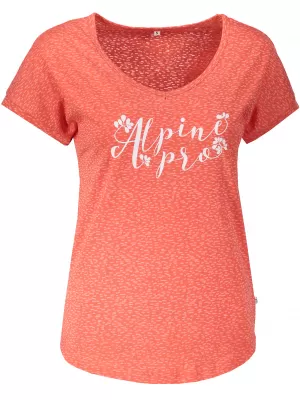 Damen-T-Shirt mit kurzen Ärmeln ALPINE PRO HARISA 2 LTSN420 ORANGE