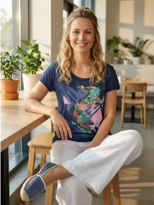 Damen-T-Shirt KIXMI INGRID DUNKELBLAU