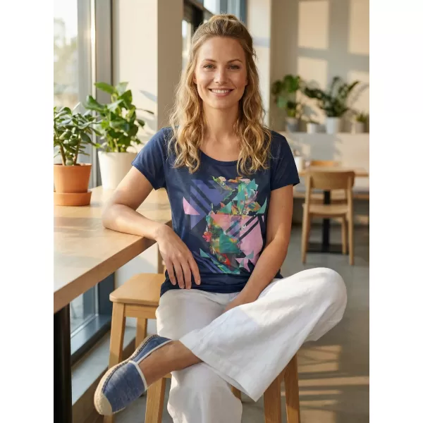  Damen-T-Shirt KIXMI INGRID DUNKELBLAU 