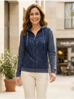 Damen-Sweatshirt KIXMI INDEA DUNKELBLAU
