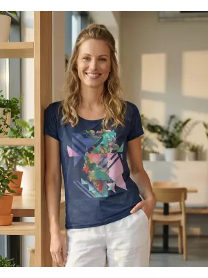 Damen-T-Shirt KIXMI INGRID DUNKELBLAU