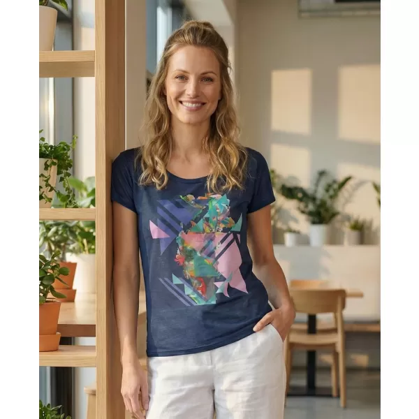  Damen-T-Shirt KIXMI INGRID DUNKELBLAU 