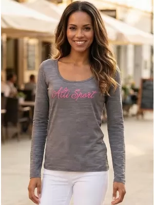 Damen-T-Shirt ALTISPORT CLEA LTSP606 GRAU/ROSA