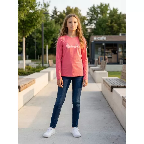  Langes Kinder -Shirt für Kinder ALPINE PRO CAMRO KTSP263 ROSA 