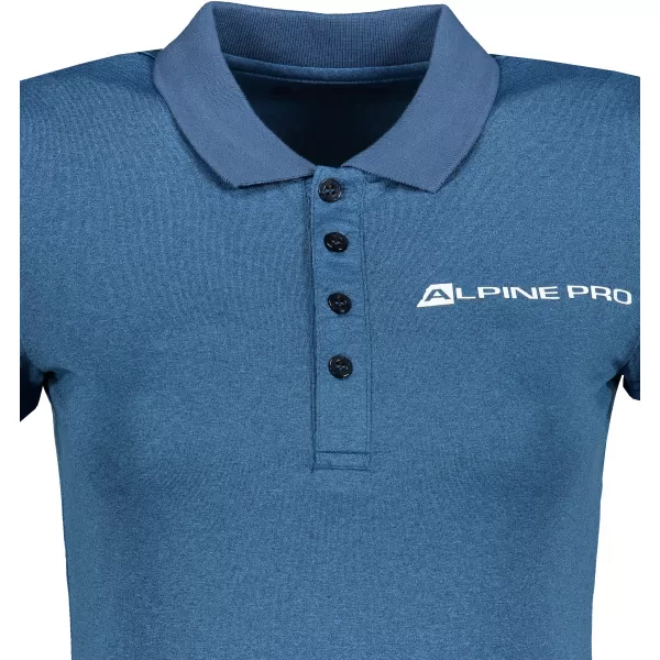  Frauenfunktional T -Shirt mit Kragen ALPINE PRO FRIDA LTSP636 BLAU 