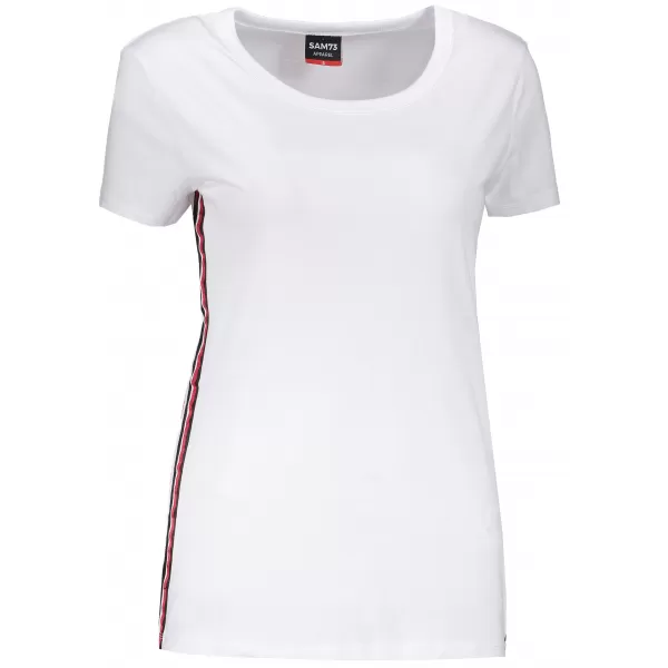  Frauen t -Shirt mit kurzen Ärmeln SAM 73 WT 782 WEIß 