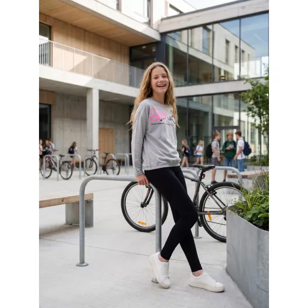  Girl's T -Shirt mit langen Ärmeln SAM 73 GT 533 HELLGRAU 