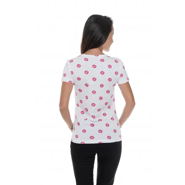 Frauen t -Shirt mit kurzen Ärmeln SAM 73 LTSP530 DUNKELROSA 