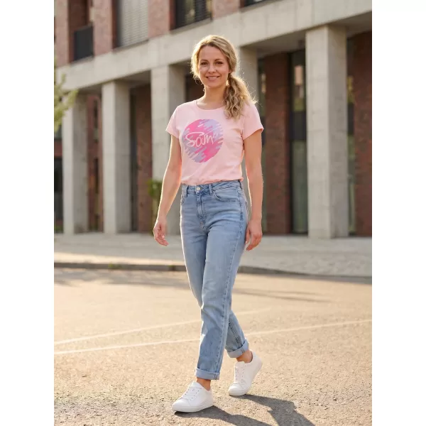  Frauen t -Shirt mit kurzen Ärmeln SAM 73 LTSP541 HELLROSA 