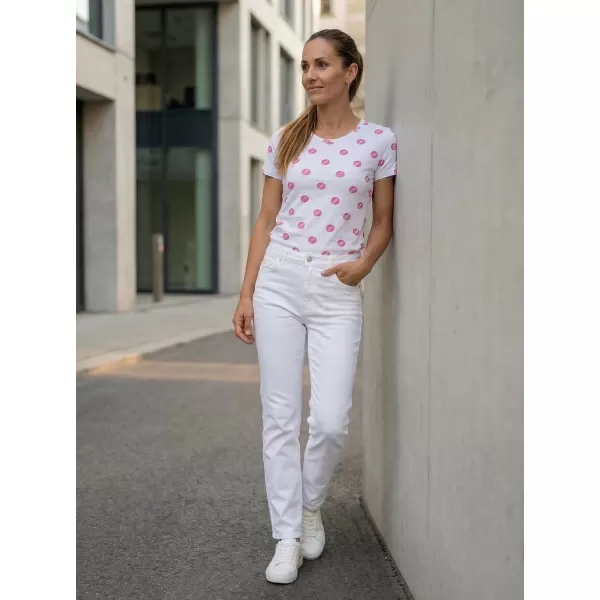  Frauen t -Shirt mit kurzen Ärmeln SAM 73 LTSP530 DUNKELROSA 