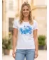 Frauen t -Shirt mit kurzen Ärmeln SAM 73 LTSP540 WEIß