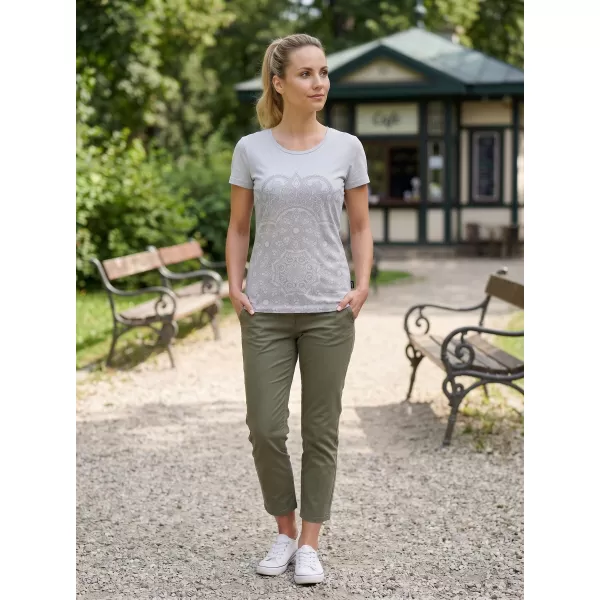  Frauen t -Shirt mit kurzen Ärmeln SAM 73 LTSP531 HELLGRAU 