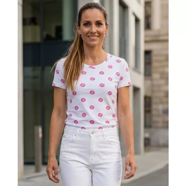  Frauen t -Shirt mit kurzen Ärmeln SAM 73 LTSP530 DUNKELROSA 